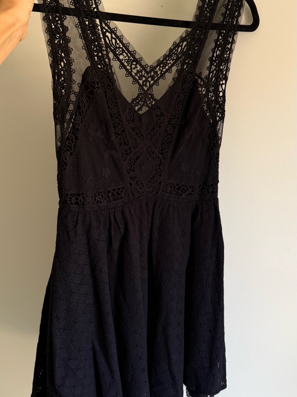 Free People Black Lace Dress